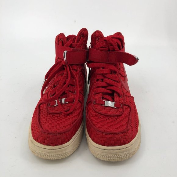 Nike Red Lace-Up Athletic Sneakers | Men's Size 7.5 - Picture 3 of 7